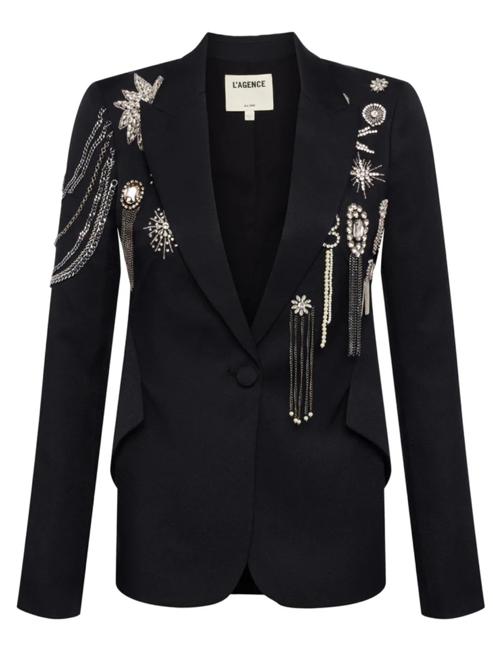 L’agence Chamberlain Blazer Rhinestone Crystals 2 NWT $1,600